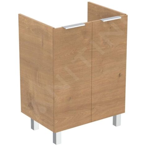 Ideal Standard Eurovit - Meuble-lavabo, 84x60x44 cm, 2 porte, charnières G/D, chêne R0258Y8 (1/3)
