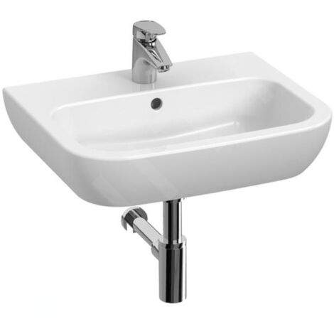 Jika Deep - Lavabo, 50x45 cm, avec trop-plein, sans trou pour robinet, blanc H8103660001091 (1/2)