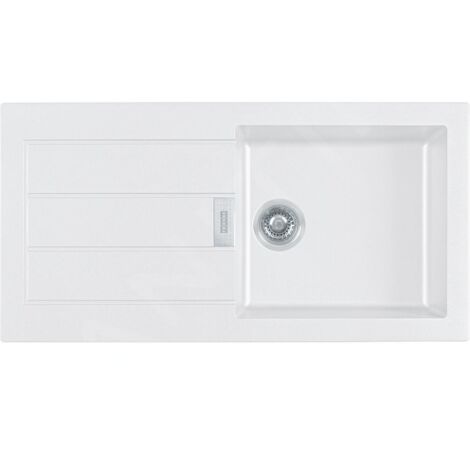 Franke Sirius 2.0 - Évier en Tectonique S2D 611-100, 1000x500 mm, blanc 143.0613.639