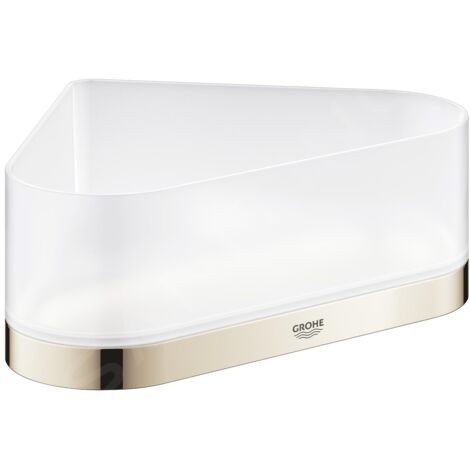 Grohe Selection - Tablette de douche, avec support, d'angle, verre/nickel poli 41038BE0 (1/4)
