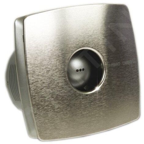 Sapho Cata X-Mart - Ventilateur axial de salle de bains avec X-MART automatique 10H, 15W, conduit 100 mm, acier inoxydable (1/5)