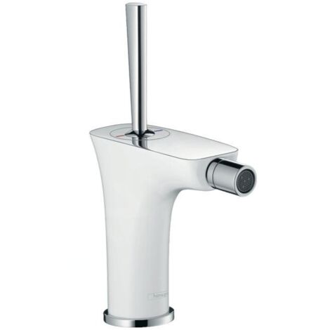Hansgrohe PuraVida - Mitigeur de bidet avec garniture de vidage à tirette, blanc/chrome 15270400 (1/3)