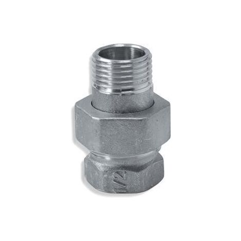 Novaservis Matériel de plomberie - Raccord de chauffage avec joint plat, nickelé 1". FT211/25 (1/2)