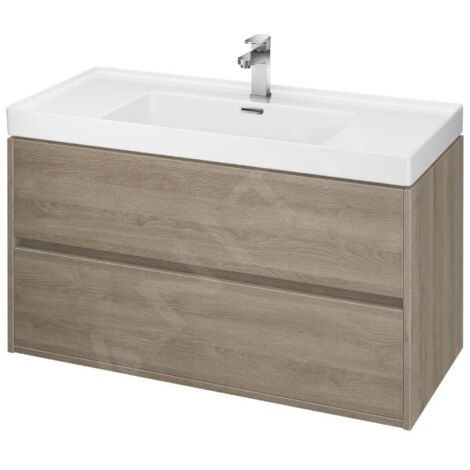 Cersanit Crea - Meuble-lavabo, 53x99x45 cm, 2 tiroirs, chêne S924-011 (1/3)