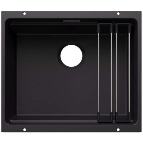 Blanco Etagon 500 - Évier en silgranit 50x40 mm, avec accessoires, noir 527754 (1/4)