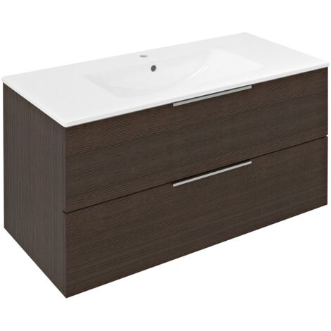 CIRASA Vanity Unité 99,8x52x46cm, Pine Rustic (1/2)