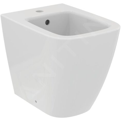 Ideal Standard – Bidet à poser céramique blanche 355x480 mm avec trop-plein et trou pour robinetterie – T459501