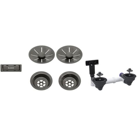 Blanco Accessoires - Kit de vidage InFino, acier foncé 207440