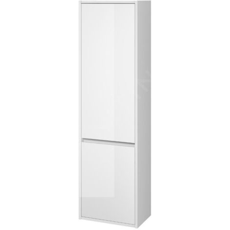 Cersanit Crea - Armoire haute, 140x40x25 cm, 2 portes, charnières G/D, blanc S924-022 (1/4)