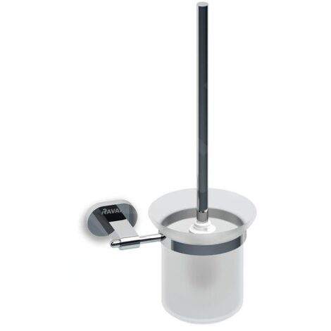 Ravak Chrome - Support avec brosse WC, chrome / verre X07P196 (1/4)