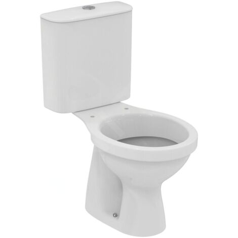 Ideal Standard – Cuvette WC à poser – Évacuation par le bas – Fond creux – Céramique blanche – Dimensions 370 × 635 × 390 mm – R033801