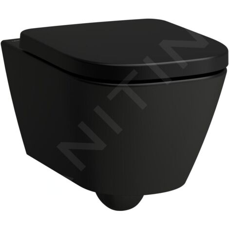 Laufen Meda - WC suspendu, Rimless, noir mat H8201107160001 (1/5)