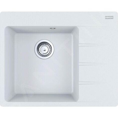 Franke Centro - Évier en Fragranite CNG 611-62 TL/2, 62x50 cm, blanc-glace 114.0637.494 (1/3)