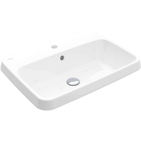 Villeroy & Boch Architectura - Lavabo à encastrer, 60x45 cm, avec trop-plein, trou pour robinet, blanc alpin 5A676001