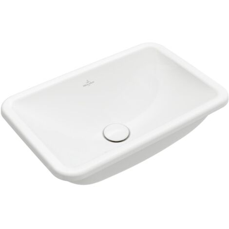 Villeroy & Boch Loop&Friends - Lavabo à encastrer, 605x410 mm, avec trop-plein, CeramicPlus, blanc alpin 4A6500R1 (1/5)