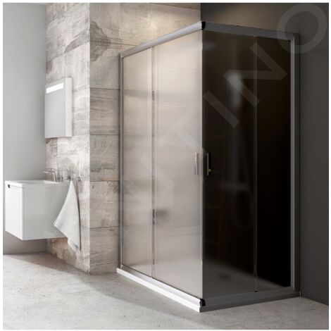 Ravak Blix - Porte de douche BLRV2K 110 cm, satin/verre Grape 1XVD0U00ZG (1/5)