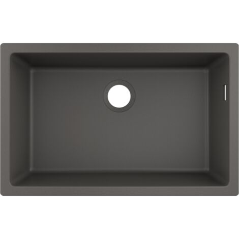 Hansgrohe Éviers - Evier encastré granit S510-U660, pierre grise 43432290 (1/3)