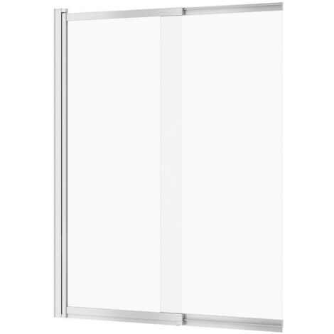 Cersanit Larga - Pare-baignoire, en deux parties, 116x140 cm, chrome/verre clair S932-141 (1/2)