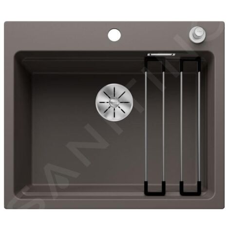 Blanco Etagon 6 - Évier en silgranit 600x510 mm, avec commande de vidage et accessoires, InFino, gris 527260 (1/3)