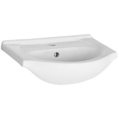 Unité de vanité céramique SIMPLEX ECO lavabo 55x44 cm, blanc (1/2)