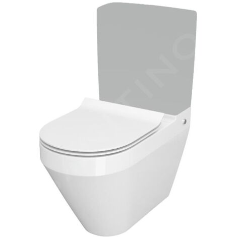 Cersanit Crea - WC à poser avec abattant SoftClose, sortie vario, CleanOn, blanc K114-023 (1/3)