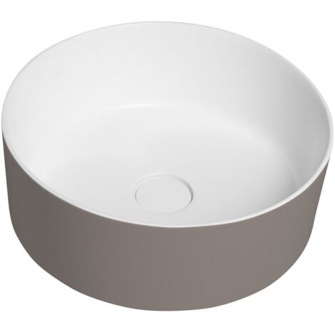 Lavabo THIN pour comptoir, Rockstone Ø 38 cm, Agila/blanc mat (1/5)