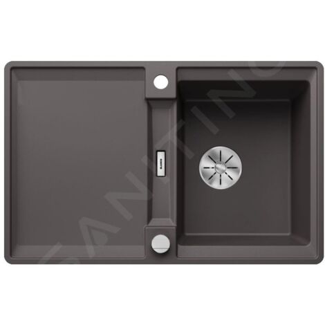 Blanco Adira - Évier en silgranit, 77x49 mm, avec commande excentrique et accessoires, InFino, gris rocher 527595 (1/4)