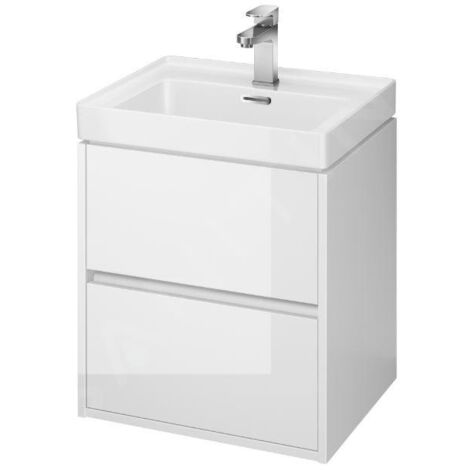 Cersanit Crea - Meuble-lavabo, 53x49x40 cm, 2 tiroirs, blanc S924-002 (1/3)