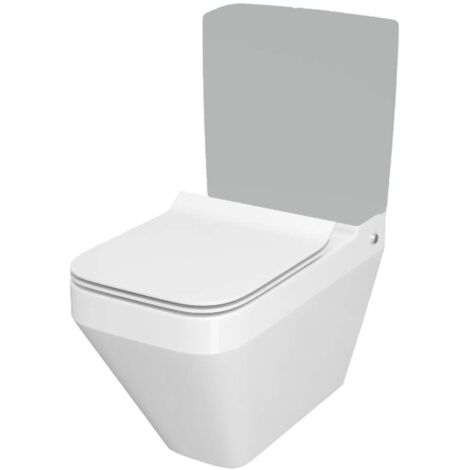 Cersanit Crea - WC à poser avec abattant SoftClose, sortie vario, CleanOn, blanc K114-022 (1/3)