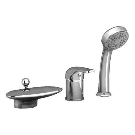 Ravak Rosa - Mélangeur bord de baignoire RS 025.00, montage 3 trous, chromé X07P003 (1/4)