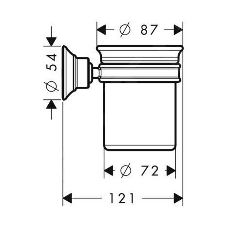Axor Montreux - Verre pour brosse à dents, chrome 42134000