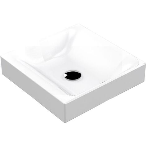 CENTO Counter Top Ceramic Washbasin 45x45cm, blanc (1/4)