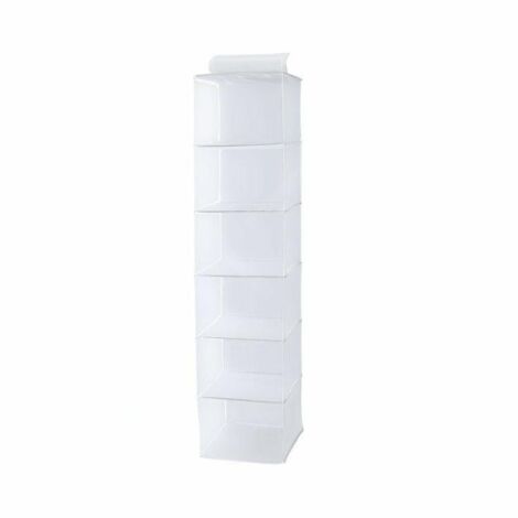 Compactor Organisation de penderie - Organiseur suspendu 30x30x128 cm, 6 compartiments, blanc RAN2981 (1/2)