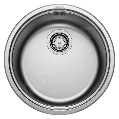 Blanco – Évier rond 460 mm inox brossé – 1 bac sans égouttoir – Convient pour montage par le haut – SKU 513306 (1/8)