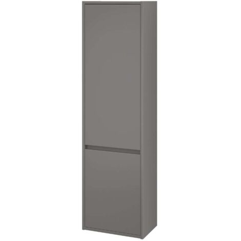 Cersanit Crea - Armoire haute, 140x40x25 cm, 2 portes, charnières G/D, gris S924-025 (1/4)