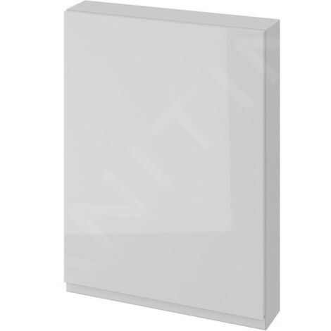 Cersanit Moduo - Armoire 80x59x14 cm, 1 porte, charnières G/D, gris S929-015 (1/3)