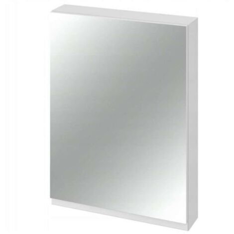 Cersanit Moduo - Armoire à miroir, 80x60x14 cm, 1 porte, charnières G/D, blanc S929-018 (1/2)