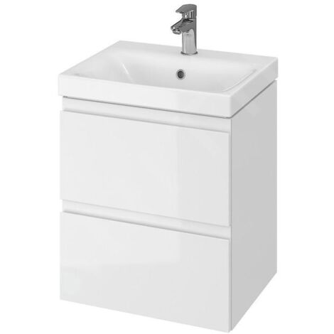 Cersanit Moduo - Meuble-lavabo, 57x49x40cm, 2 tiroirs, blanc S929-012 (1/2)