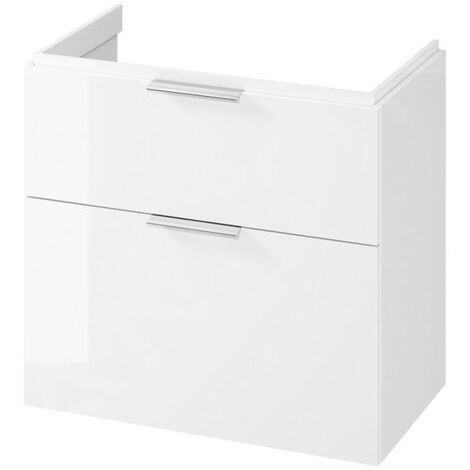 Cersanit City - Meuble-lavabo, 72x79x45 cm, 2 tiroirs, blanc S584-018-DSM (1/4)