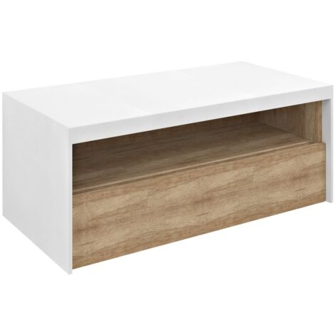 VIERA Vanity Unité 100x44x50cm, blanc mat/Oak Alabama (1/5)