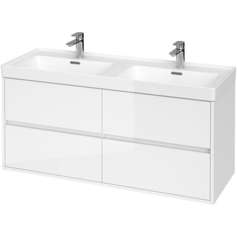Cersanit Crea - Meuble avec lavabo, 53x119x45 cm, 4 tiroirs, blanc S801-323 (1/2)