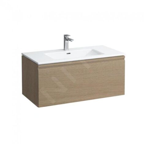 Laufen Pro S - Meuble avec lavabo, 1200x530x500 mm, 1 tiroirs, chêne clair H8609674791041 (1/2)
