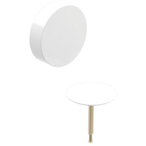Geberit – Kit de finition pour vidage de baignoire d52 – Commande rotative – Couleur blanc alpin – Avec bouchon et kit de fixation