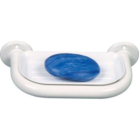 Aqualine White Line - Distributeur de savon avec support, blanc 8006 (1/2)