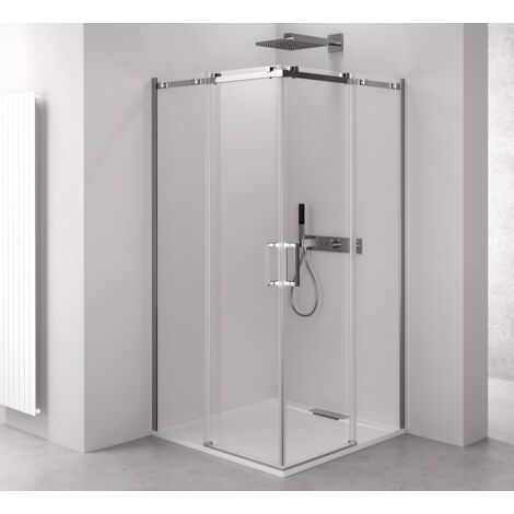 THRON SQUARE écran rectangulaire 1100x800mm, rouleaux carrés, entrée d'angle (1/5)