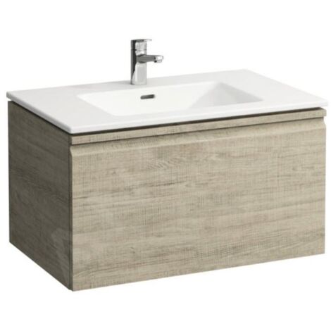 Laufen Pro S - Meuble avec lavabo, 800x500 mm, 1 tiroirs, chêne clair H8609634791041 (1/3)