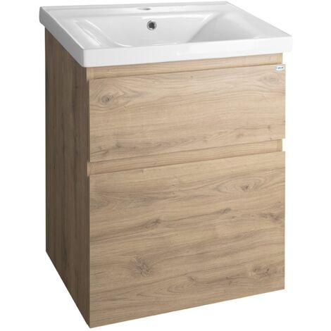 ALTAIR Vanity Unit 57x72,5x45cm, emporio de chêne (1/5)