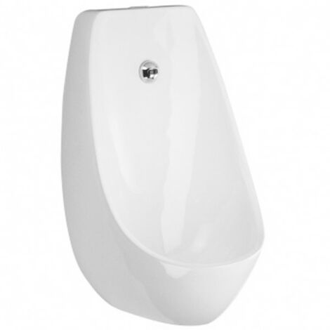 Jika Domino - Urinoir avec chasse d'eau automatique, Antibak, Rimless, pour réseau, blanc H8411010004871