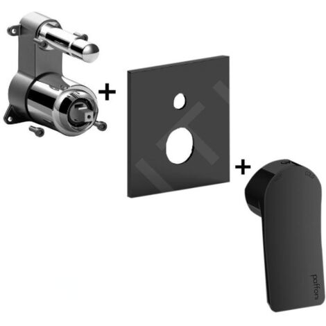 Paffoni Tilt - Mitigeur encastré pour 2 sorties, noir mat TIBOX015NO/M (1/2)