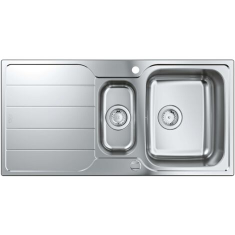 Grohe Éviers - Évier K500 avec garniture de vidage automatique, 100x50 cm, inox brossé 31572SD1 (1/7)